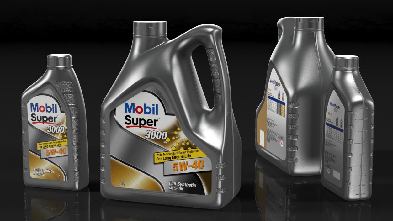 Mobil Super 3000 Bottles 3D model