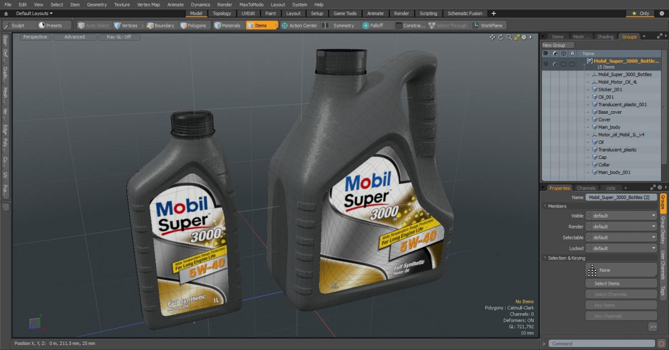 Mobil Super 3000 Bottles 3D model