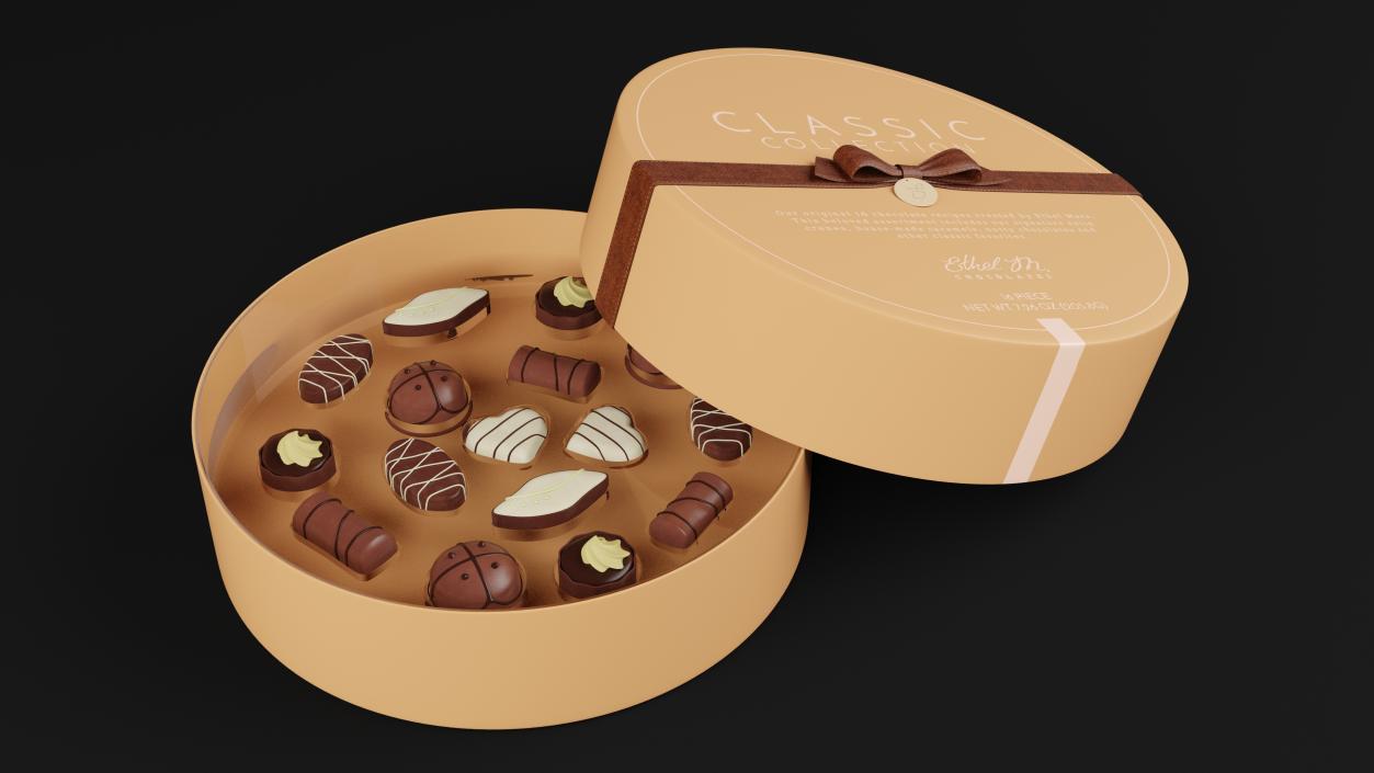 Premium Chocolate Boxes Open Collection 3D model