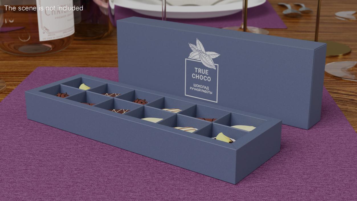 Premium Chocolate Boxes Open Collection 3D model