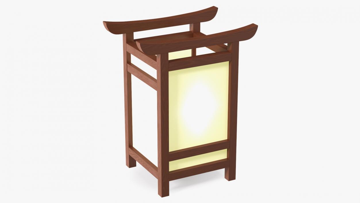 Shoji Lantern Small Glow 3D model