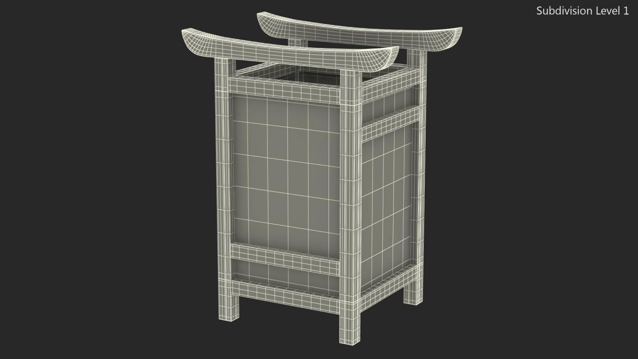 Shoji Lantern Small Glow 3D model