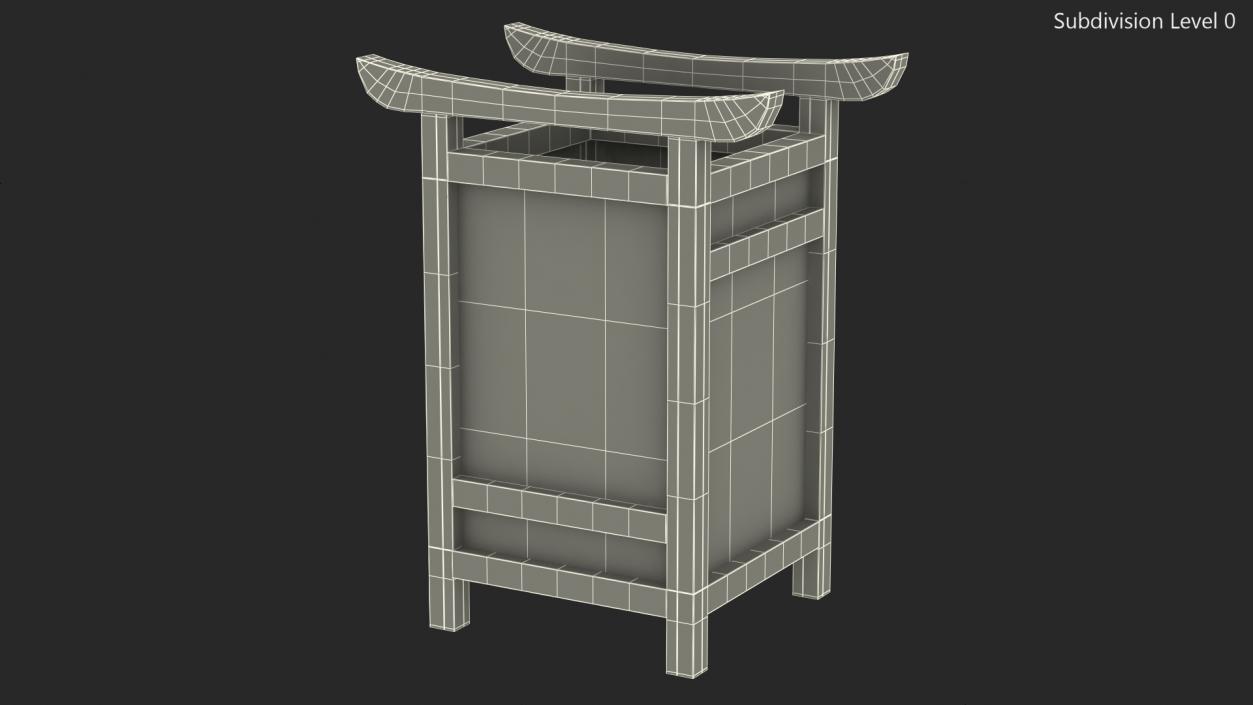 Shoji Lantern Small Glow 3D model