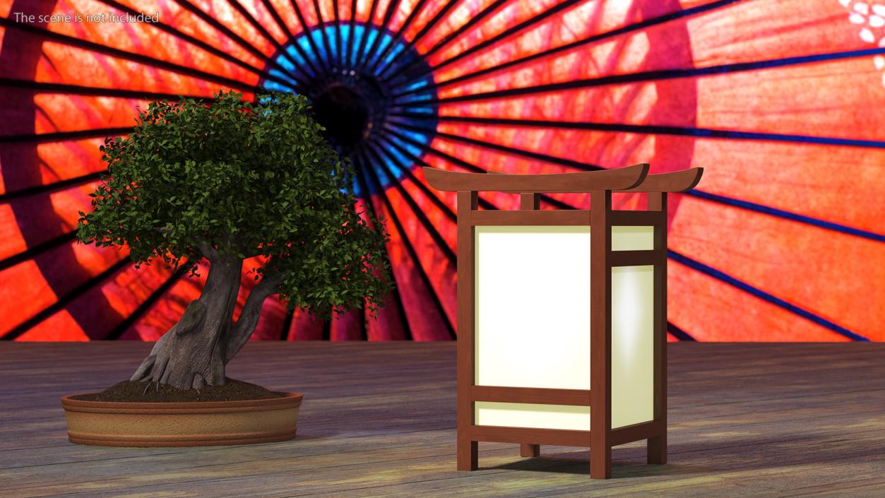 Shoji Lantern Small Glow 3D model