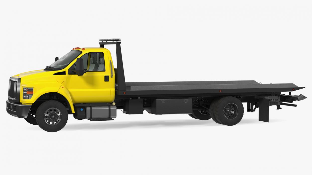 3D Tow Truck with Evacuated Car model