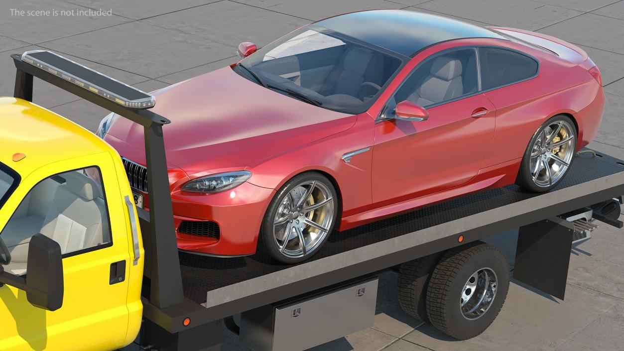 3D Tow Truck with Evacuated Car model