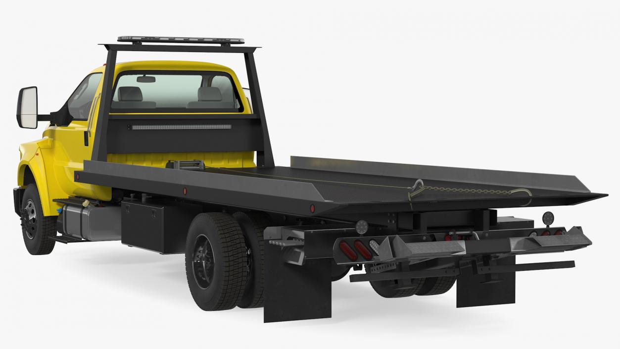 3D Tow Truck with Evacuated Car model