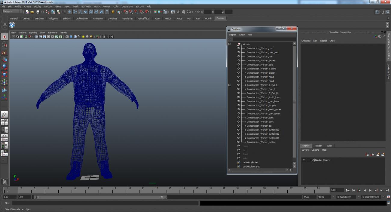 3D model Worker