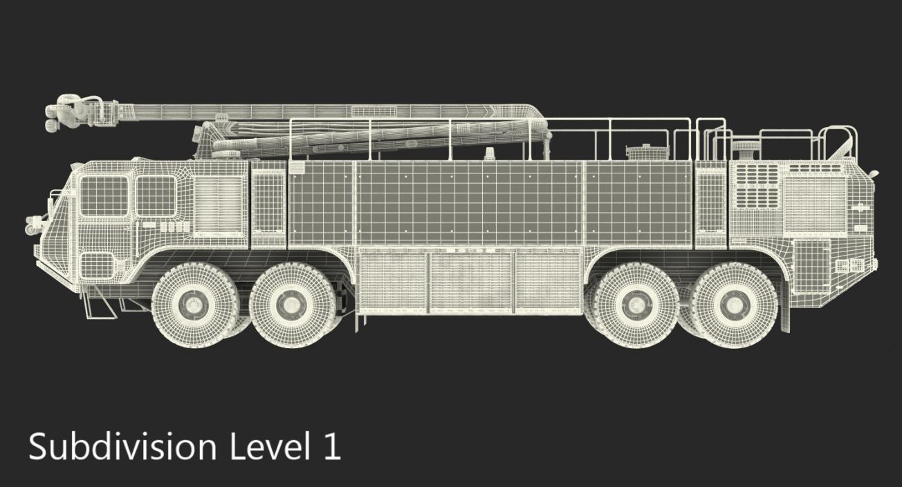 Oshkosh Striker 4500 ARFF Airport Engine Rigged 3D