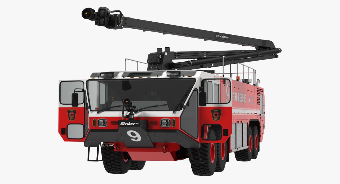 Oshkosh Striker 4500 ARFF Airport Engine Rigged 3D