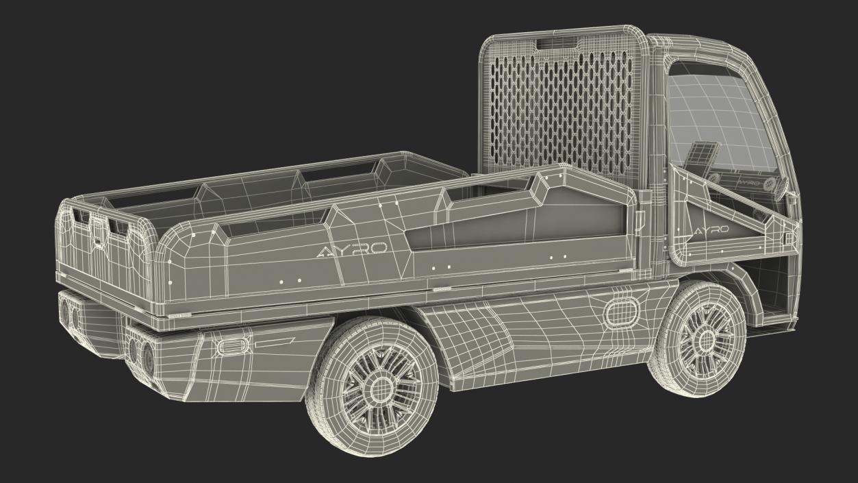 3D AYRO Vanish Electric Mini Truck Pickup Bed Rigged for Cinema 4D model