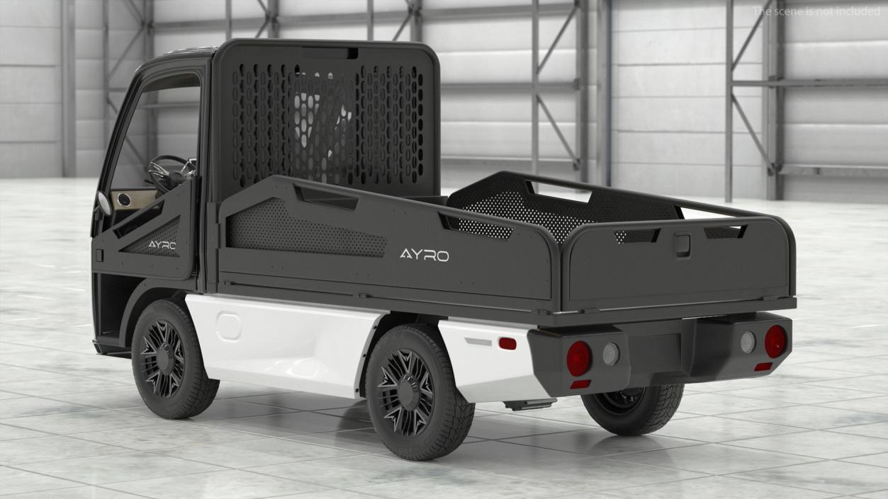 3D AYRO Vanish Electric Mini Truck Pickup Bed Rigged for Cinema 4D model