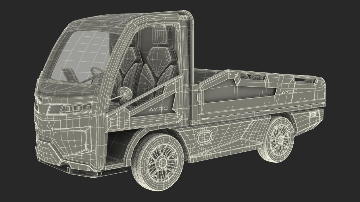 3D AYRO Vanish Electric Mini Truck Pickup Bed Rigged for Cinema 4D model