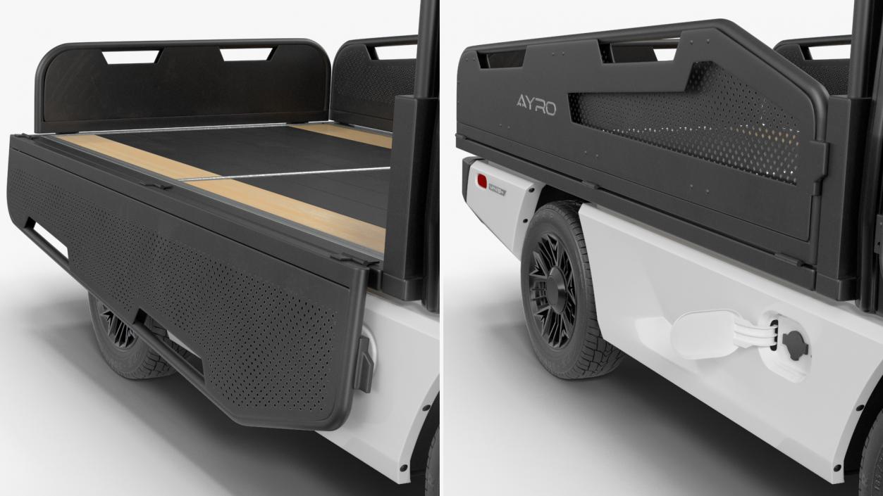 3D AYRO Vanish Electric Mini Truck Pickup Bed Rigged for Cinema 4D model