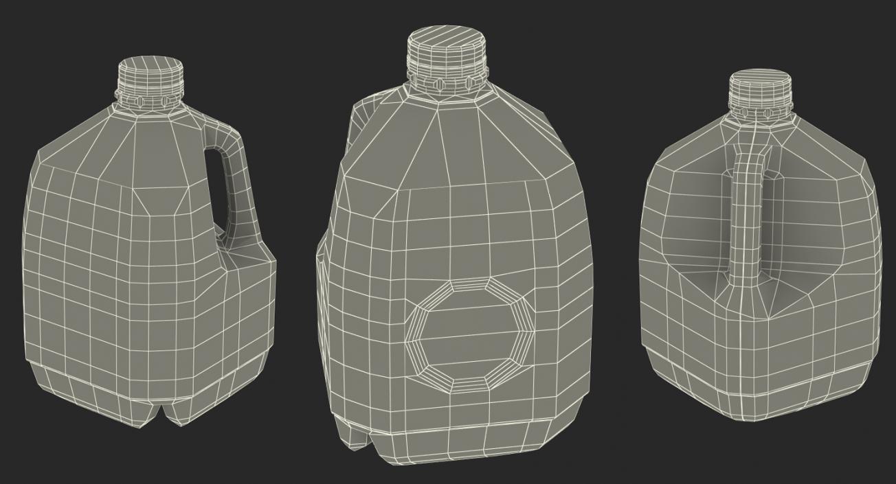 Plastic Milk Bottle Generic 3D