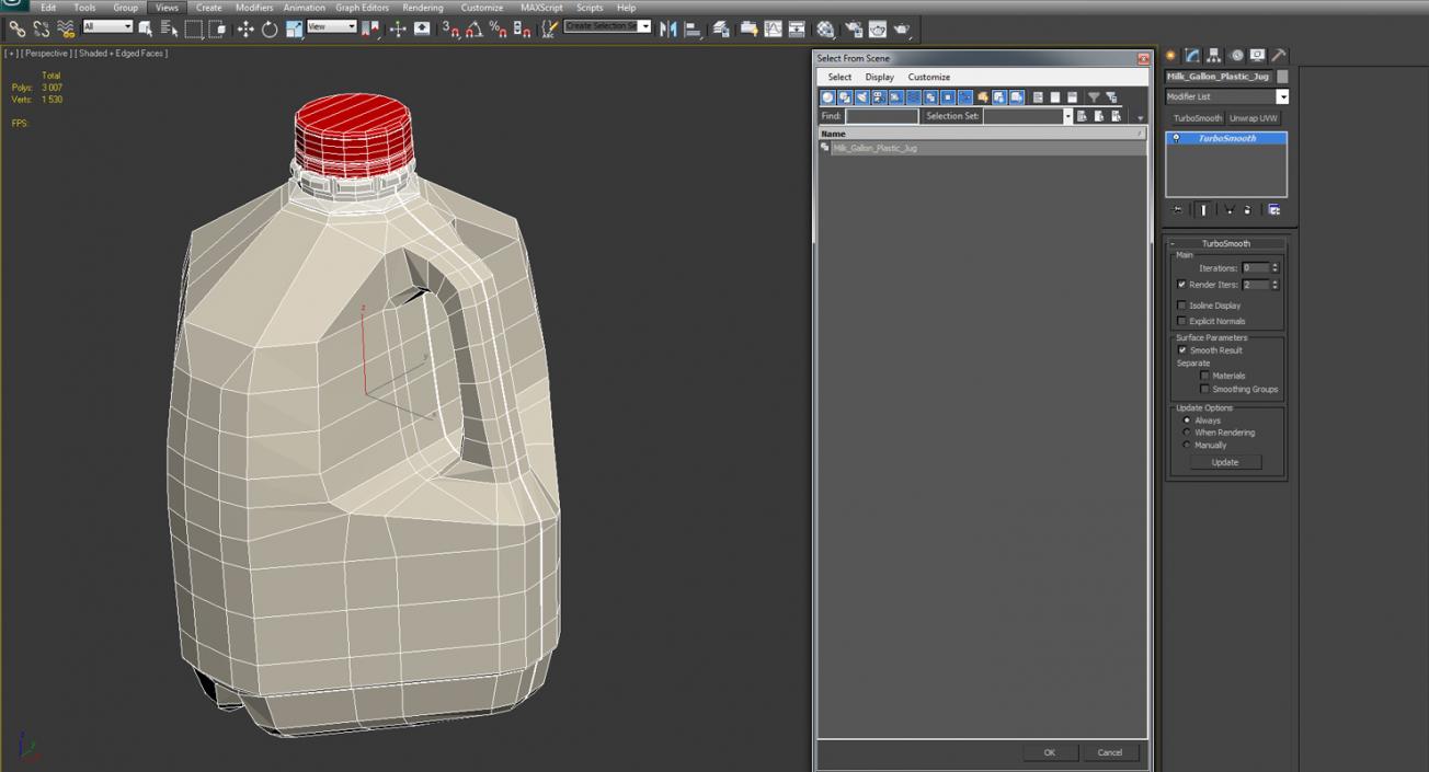 Plastic Milk Bottle Generic 3D