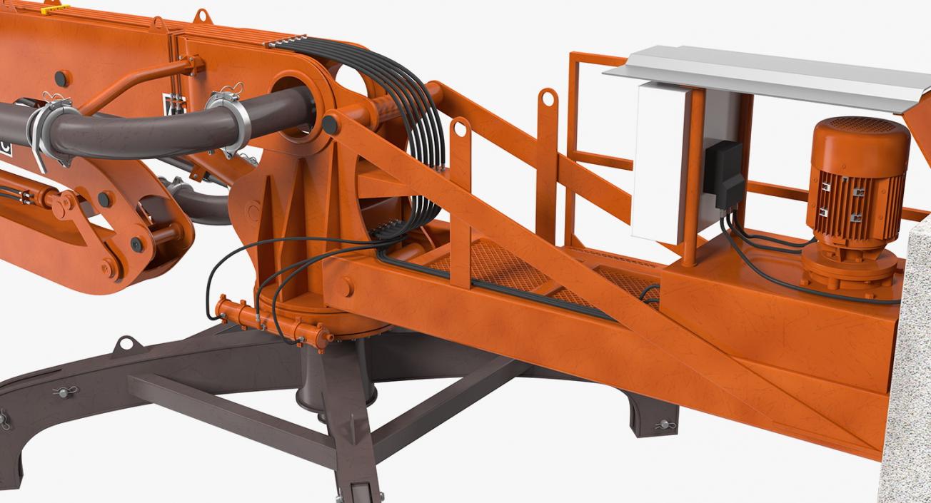 3D Concrete Boom Pump Machine