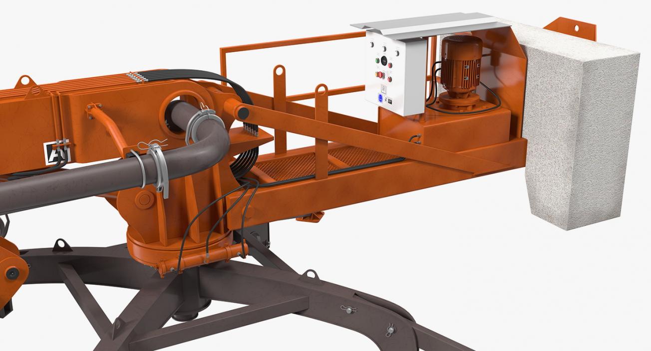 3D Concrete Boom Pump Machine