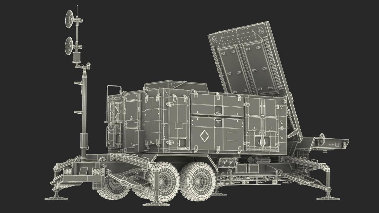 3D Camouflage Patriot AN MPQ53 Radar model