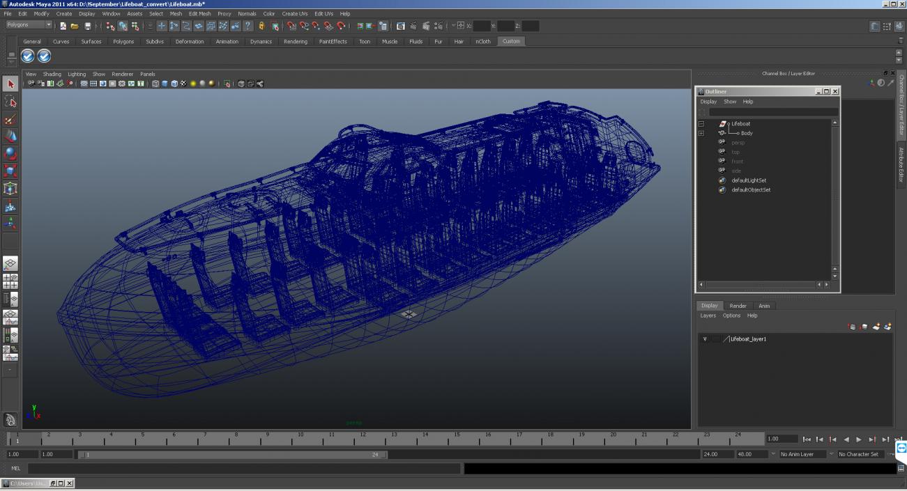 3D model Electric Powered Lifeboat