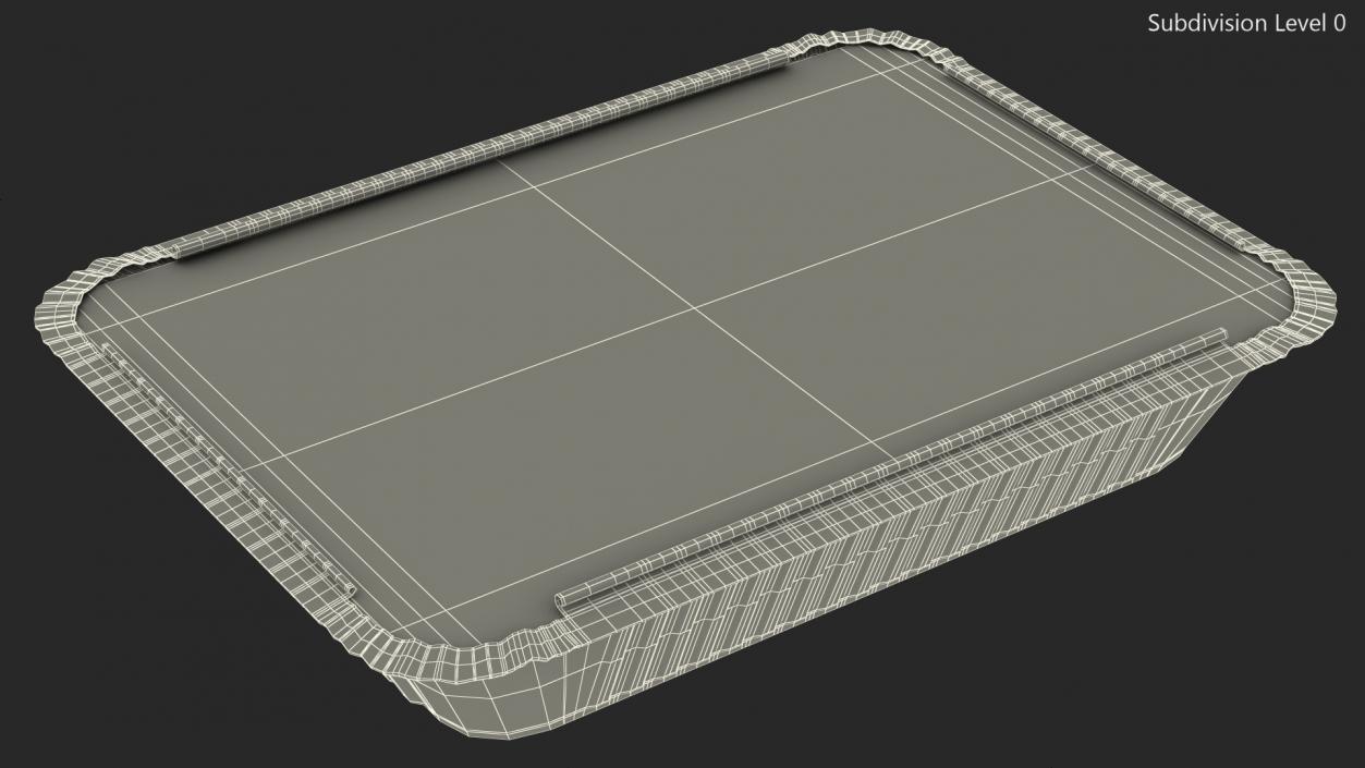 Disposable Aluminum Foil Food Container 3D model