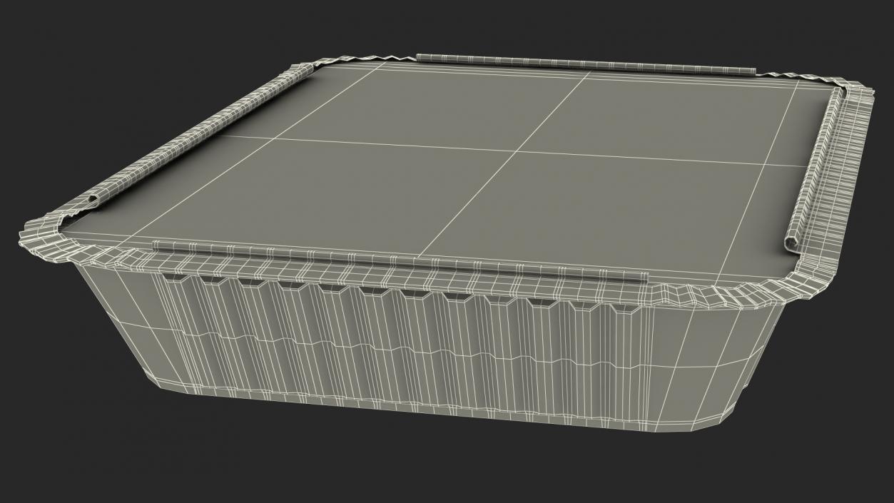 Disposable Aluminum Foil Food Container 3D model