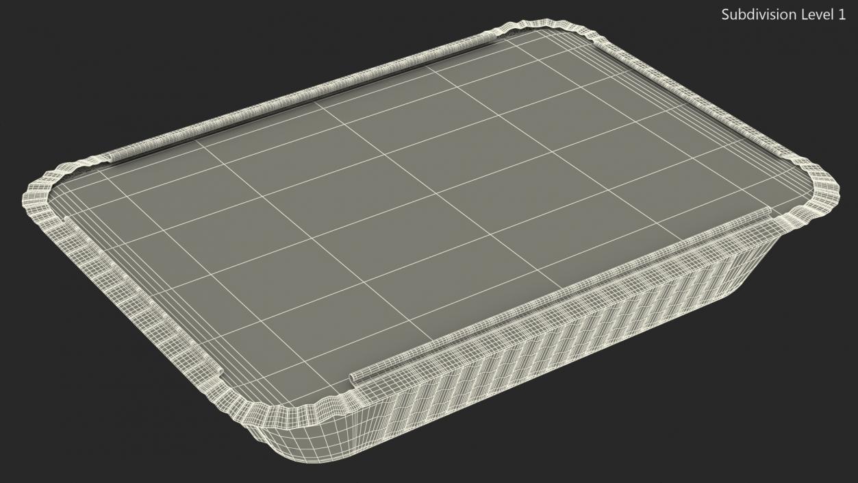 Disposable Aluminum Foil Food Container 3D model