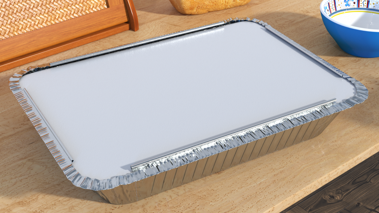 Disposable Aluminum Foil Food Container 3D model