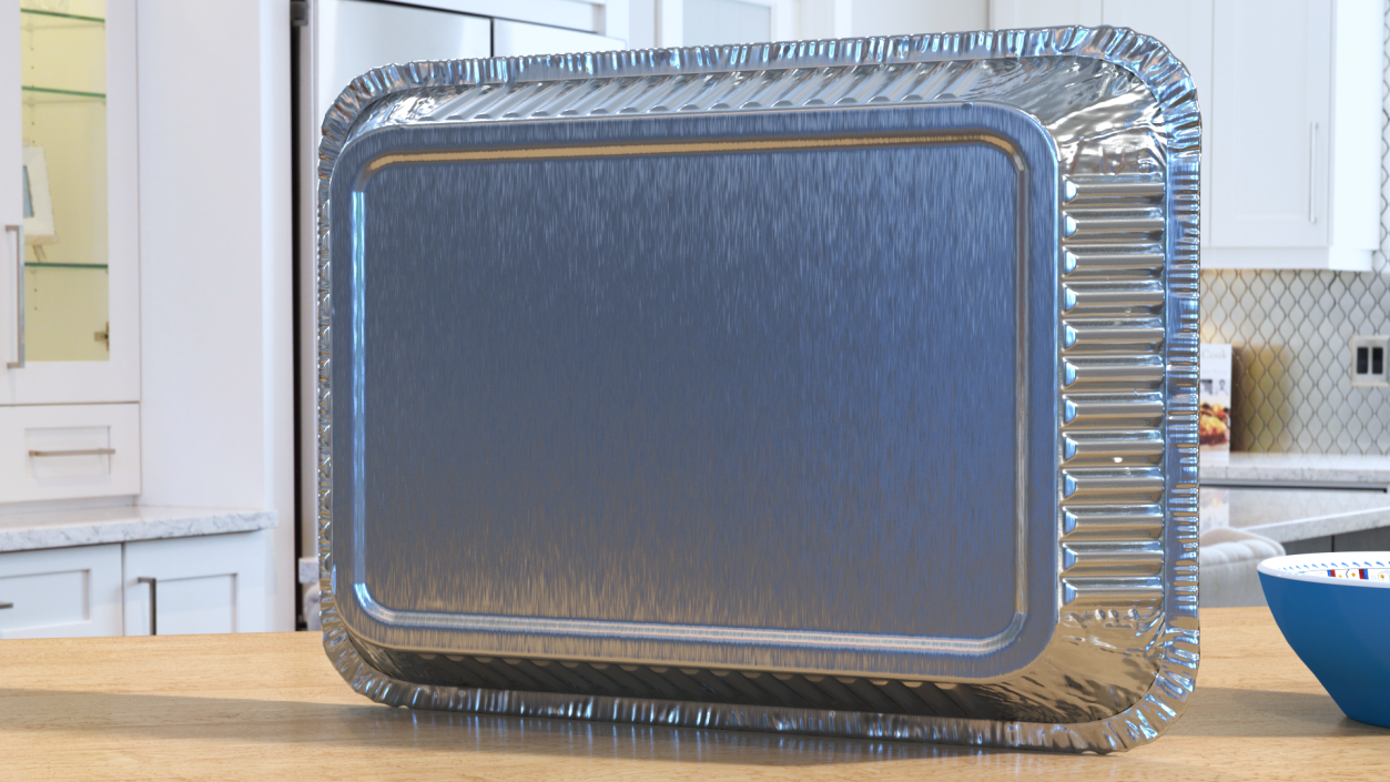 Disposable Aluminum Foil Food Container 3D model