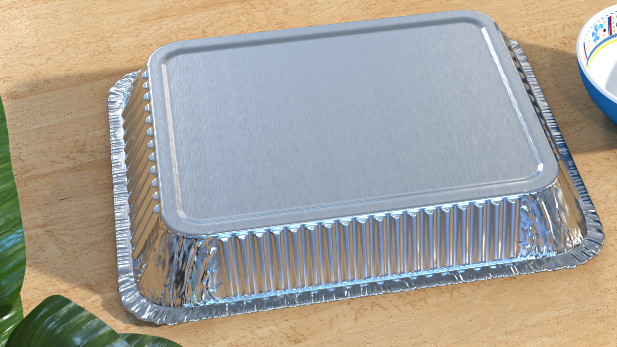 Disposable Aluminum Foil Food Container 3D model