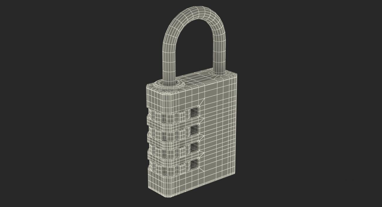 3D model Brass Combination Padlock