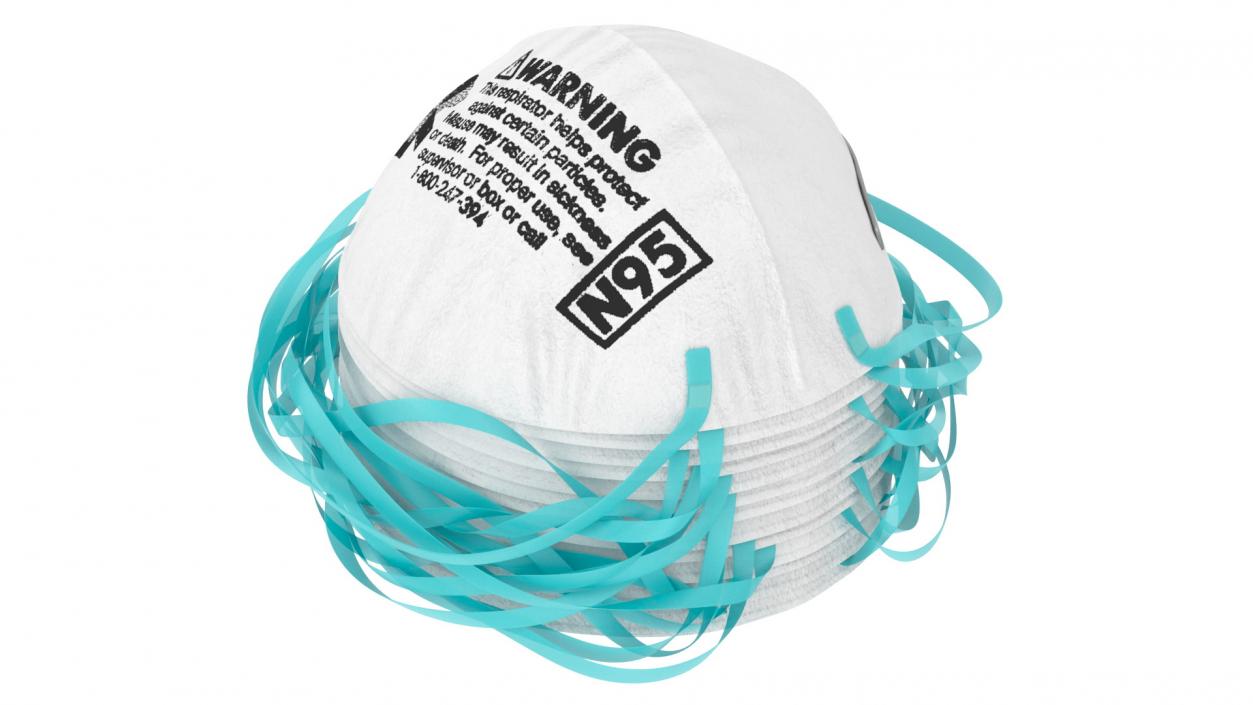 3D Particulate Respirator N95 Class Stack model