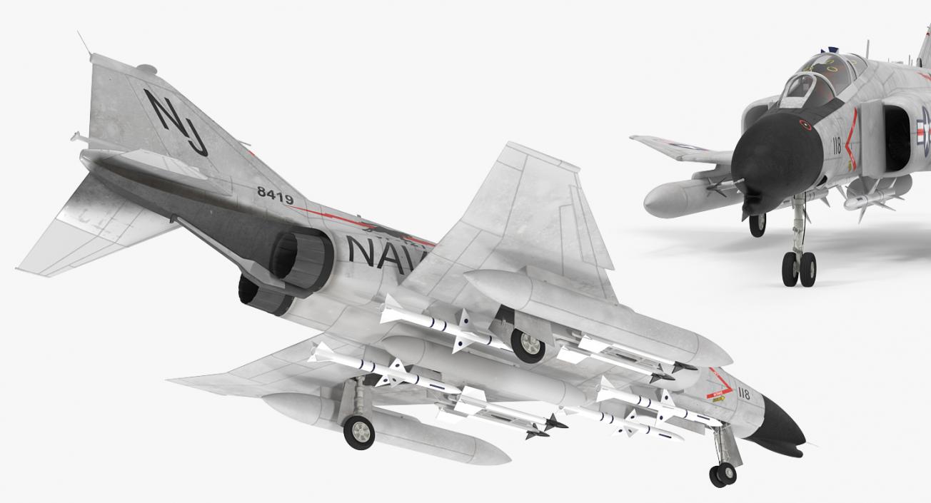 3D Rigged US Military Airplanes Collection 2