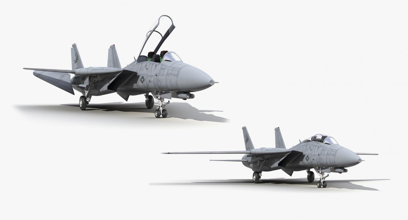 3D Rigged US Military Airplanes Collection 2