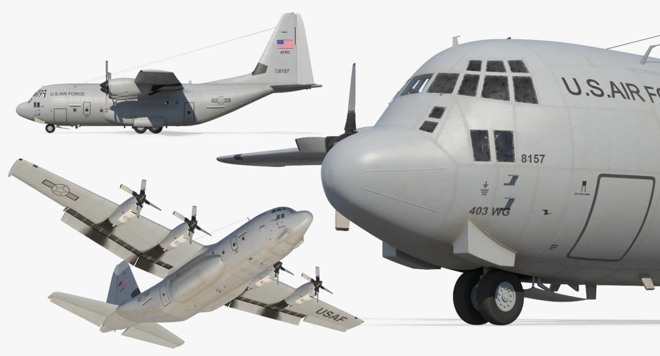 3D Rigged US Military Airplanes Collection 2