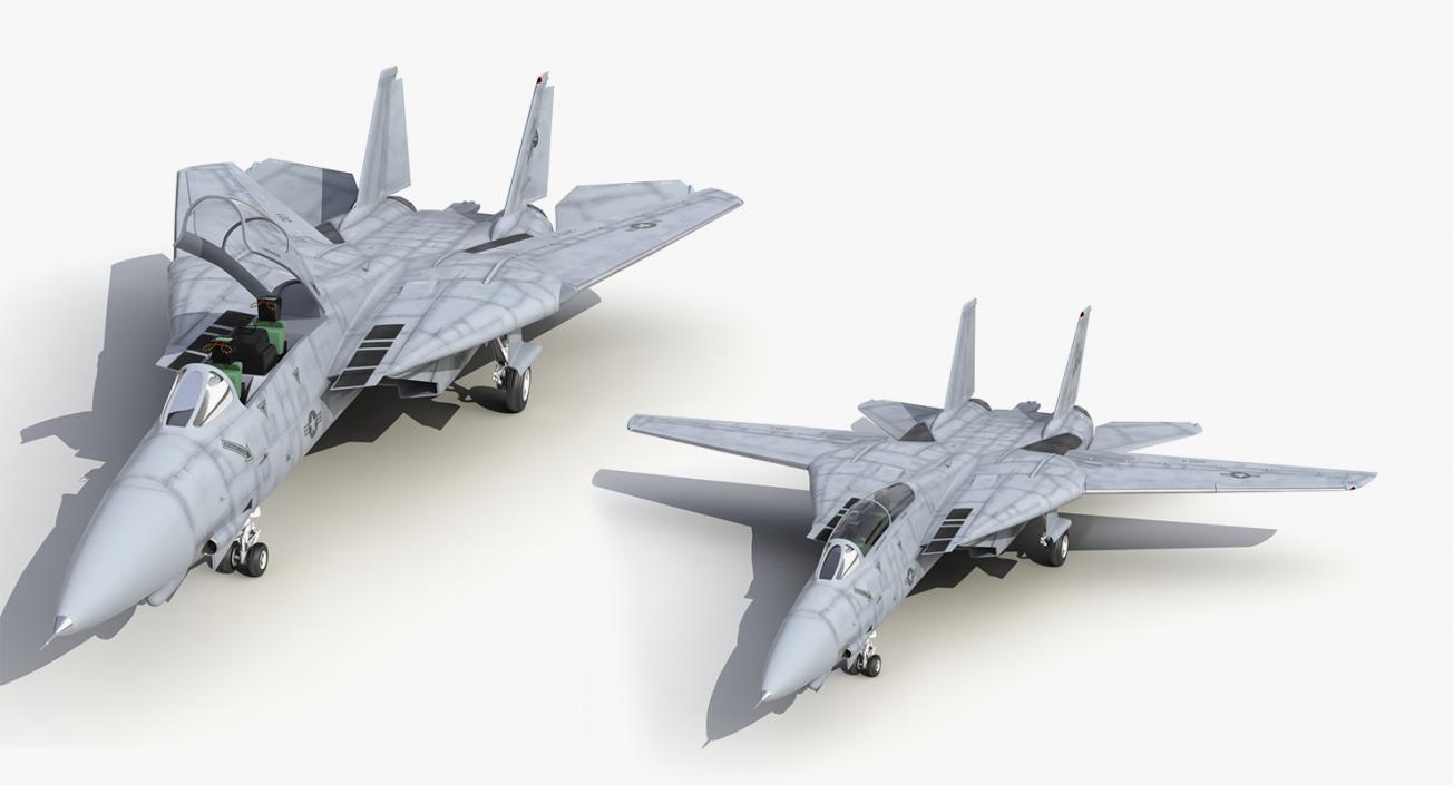 3D Rigged US Military Airplanes Collection 2