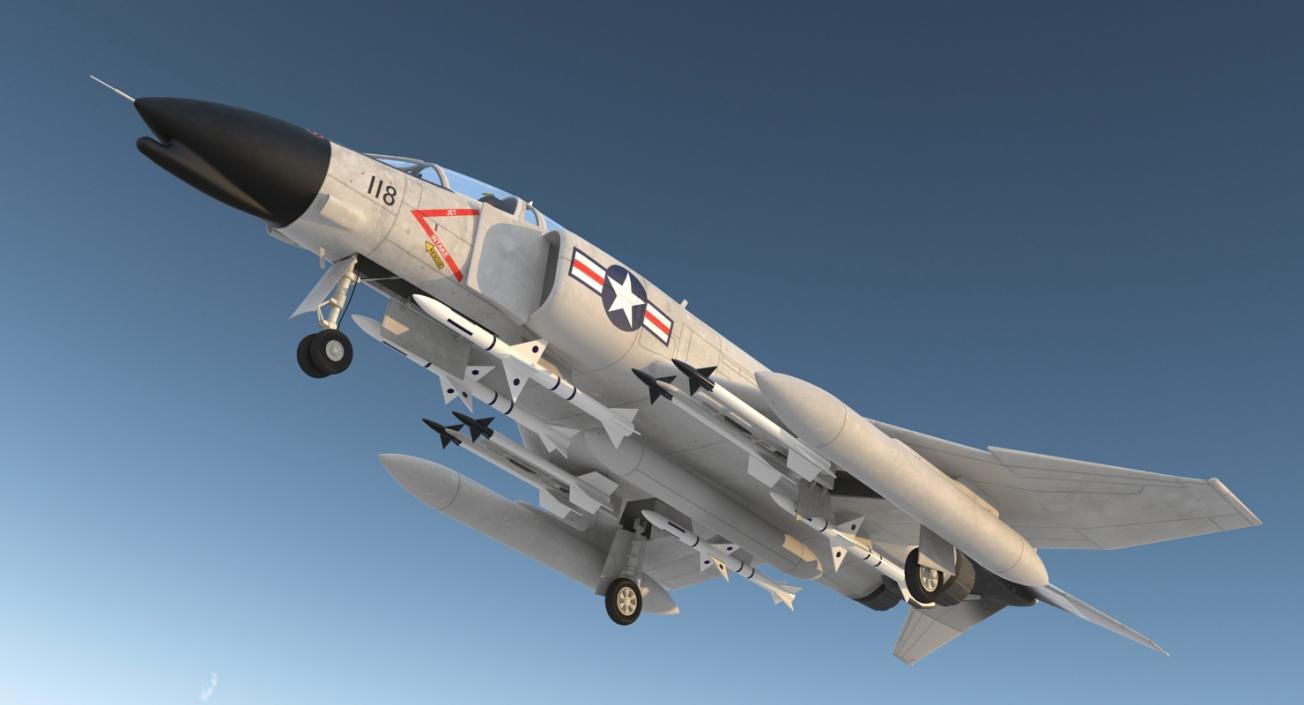 3D Rigged US Military Airplanes Collection 2