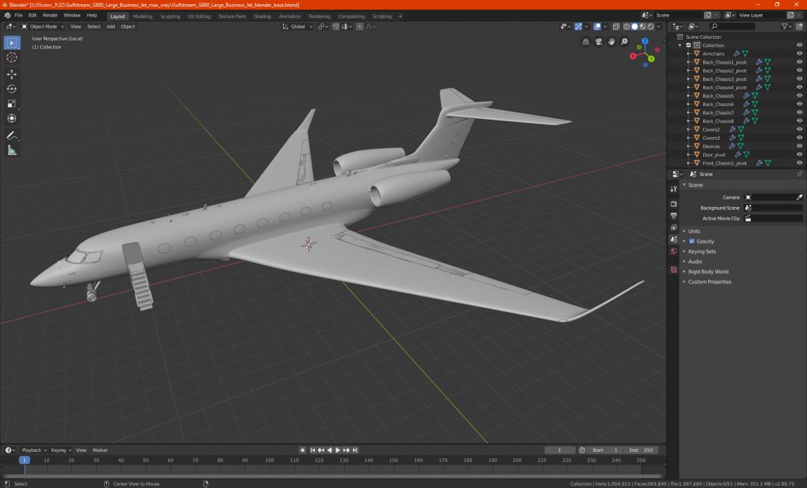 Gulfstream G800 Large Business Jet 3D model