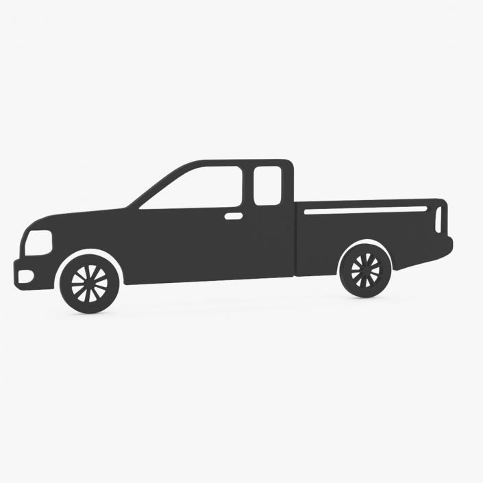 3D Car Pickup Silhouette