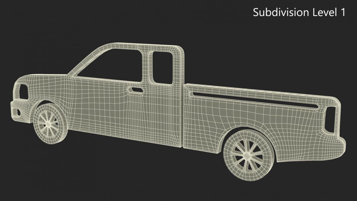 3D Car Pickup Silhouette