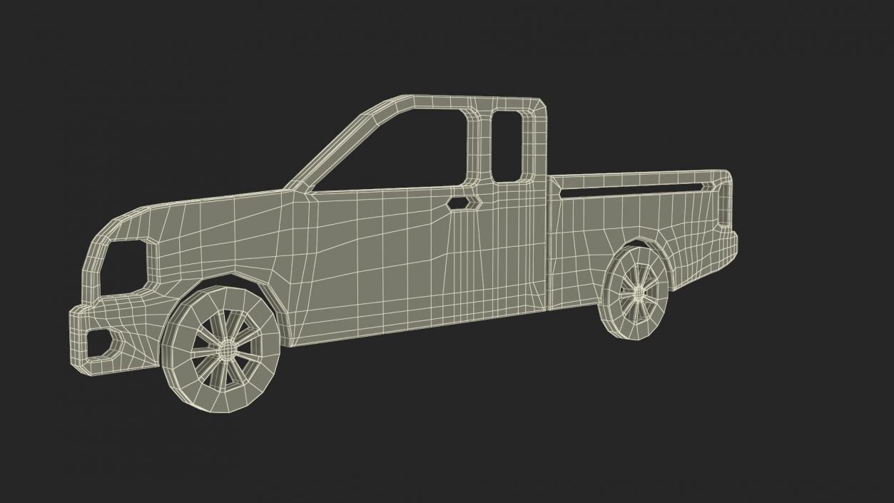 3D Car Pickup Silhouette