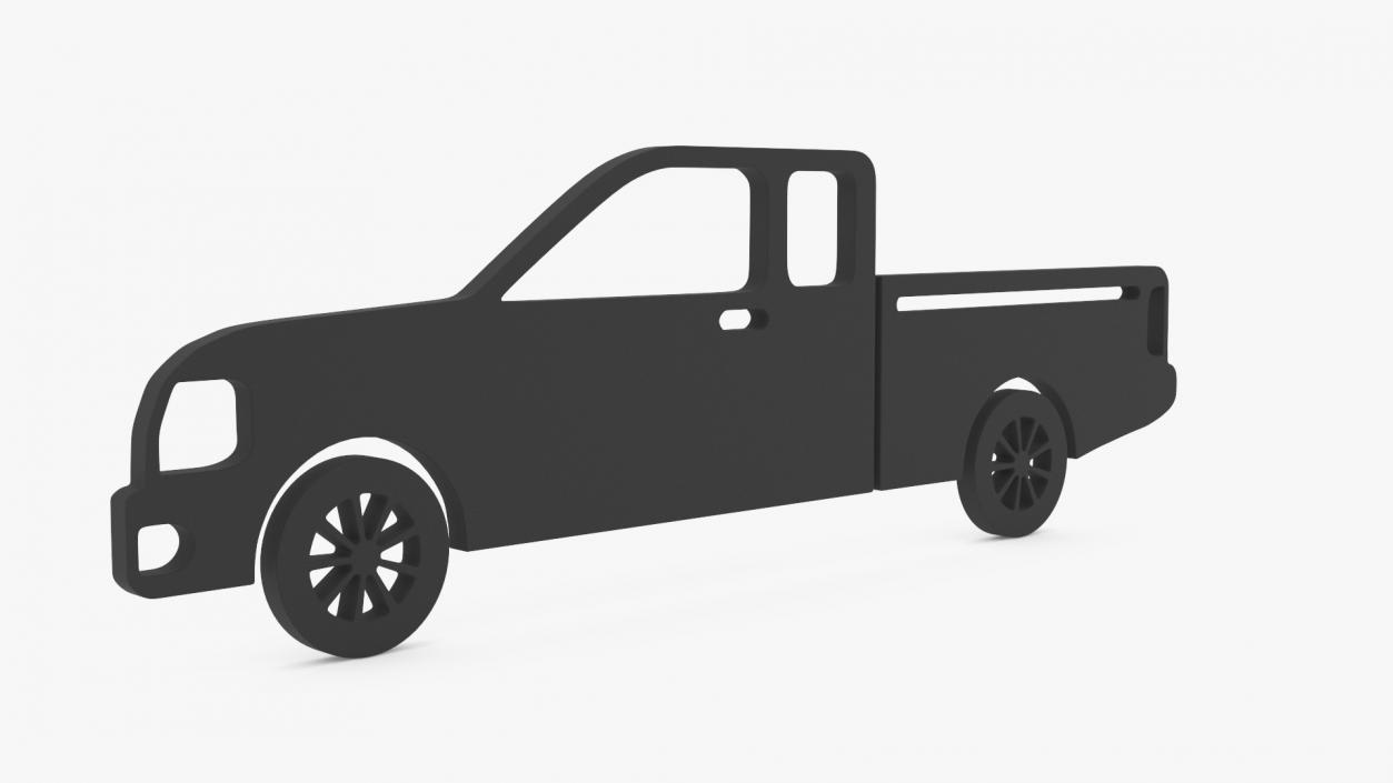 3D Car Pickup Silhouette