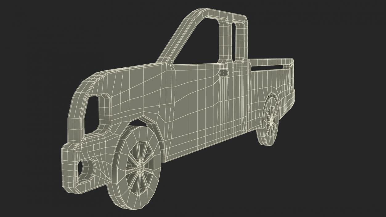 3D Car Pickup Silhouette