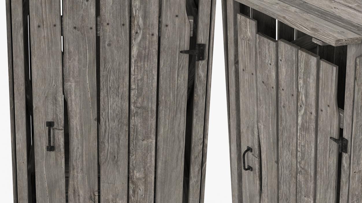 Old Wooden Outhouse 3D model