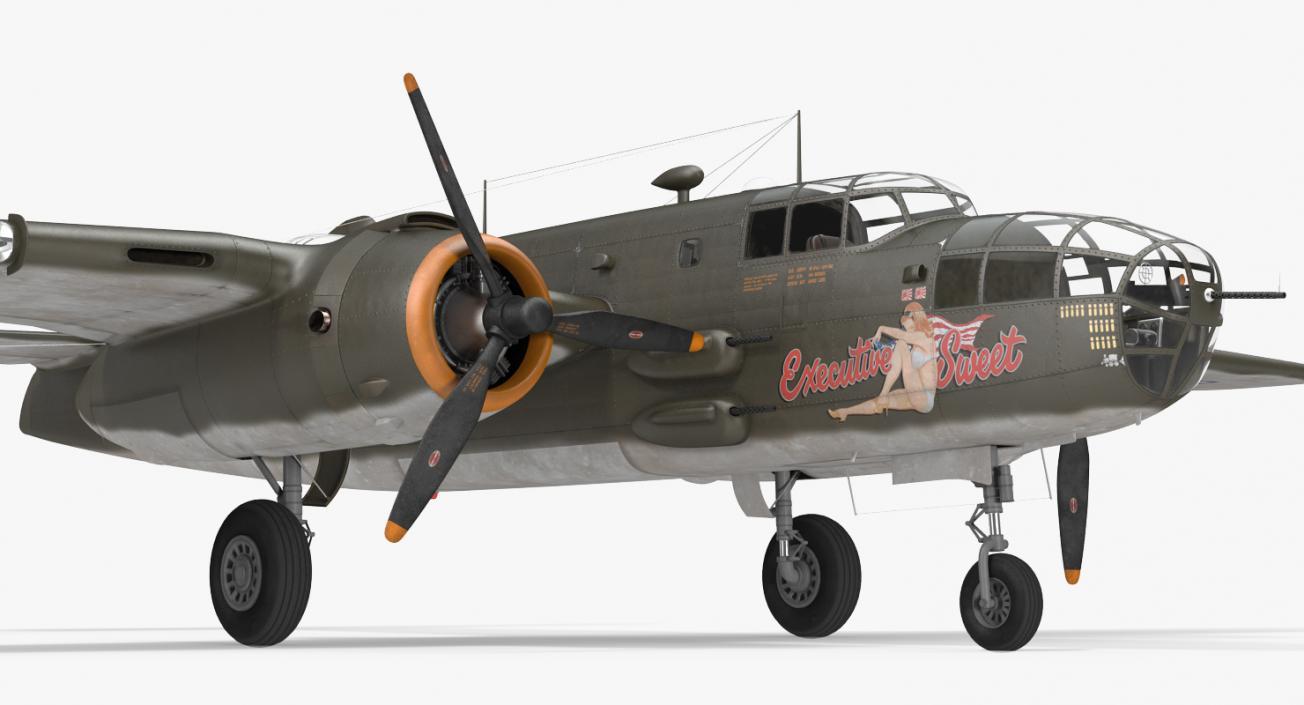 3D model B-25 Mitchell US Medium Bomber