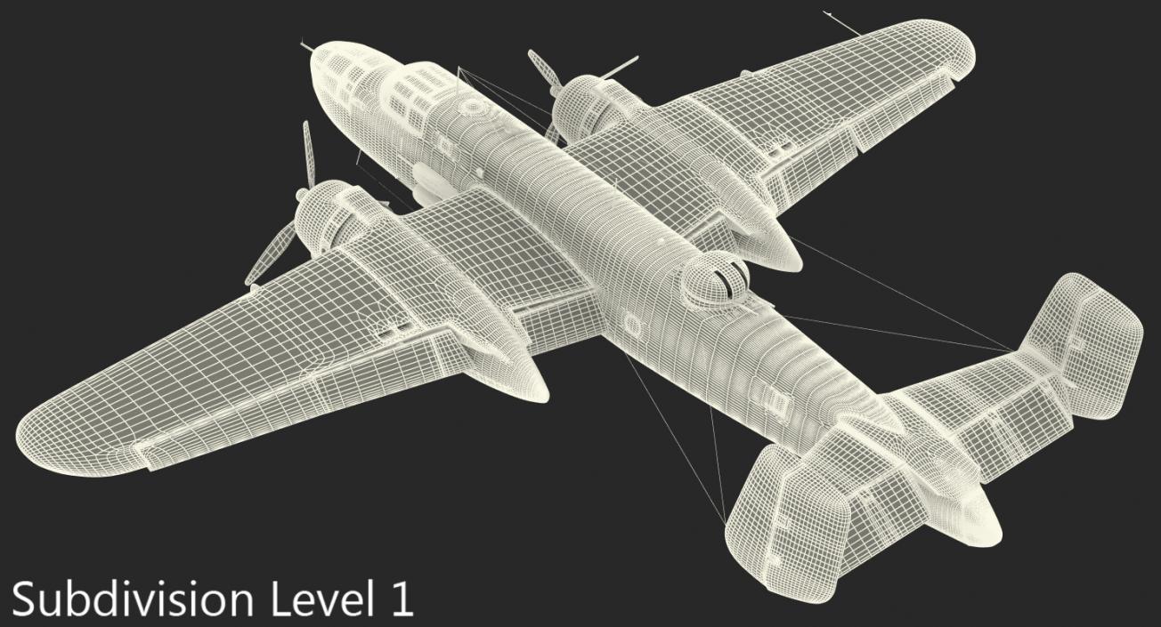 3D model B-25 Mitchell US Medium Bomber