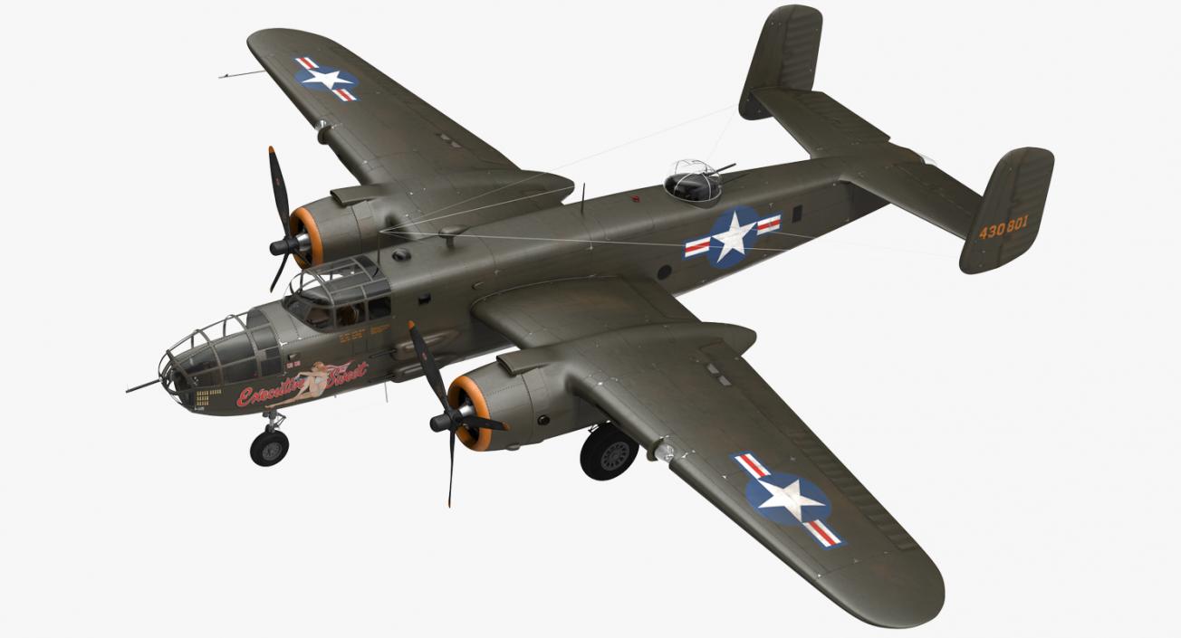 3D model B-25 Mitchell US Medium Bomber