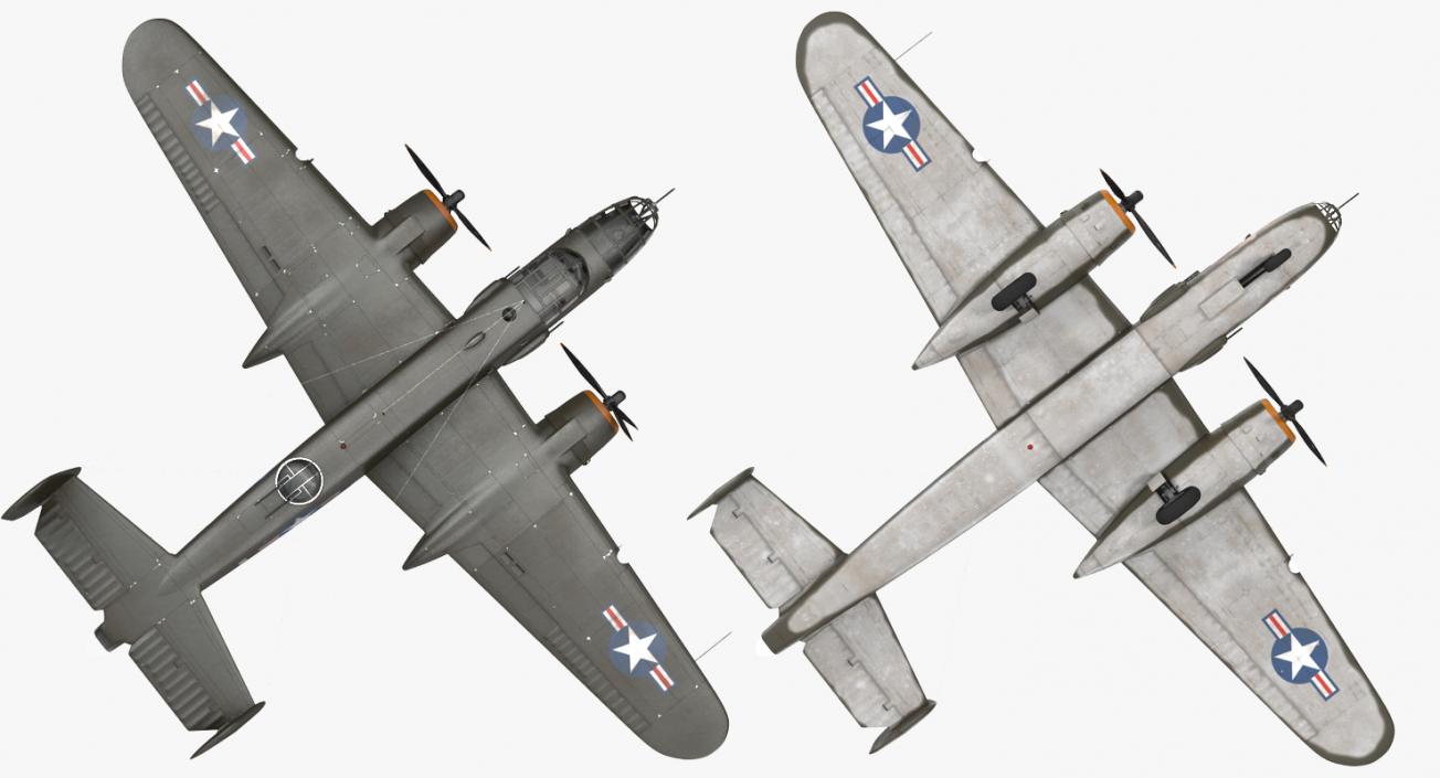 3D model B-25 Mitchell US Medium Bomber