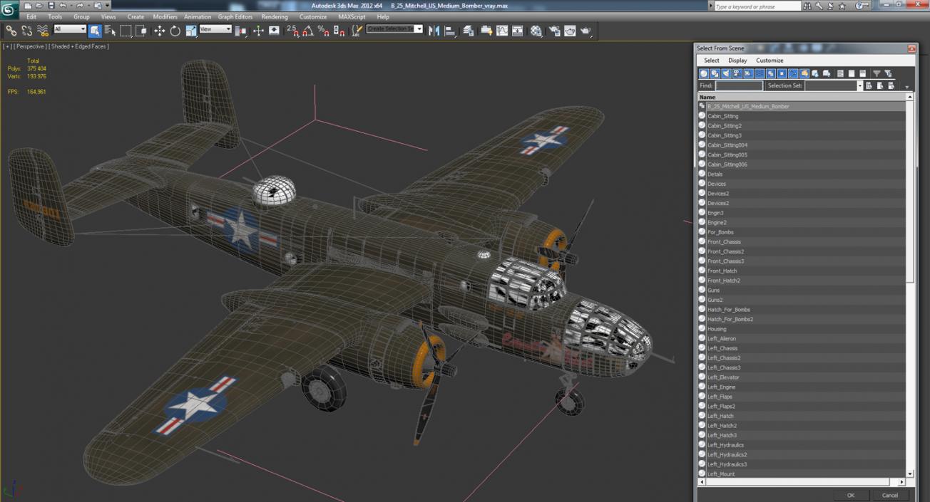 3D model B-25 Mitchell US Medium Bomber