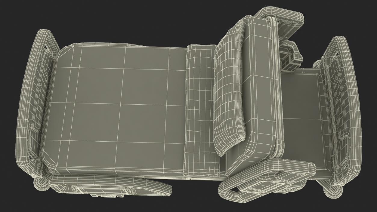 Smart Hospital Bed Sitting Position Off State 2 3D